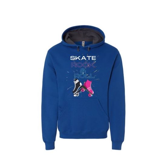 Men's Skate Rock & Roll Hooded Sweatshirt. Check out the matching T shirt and back pack