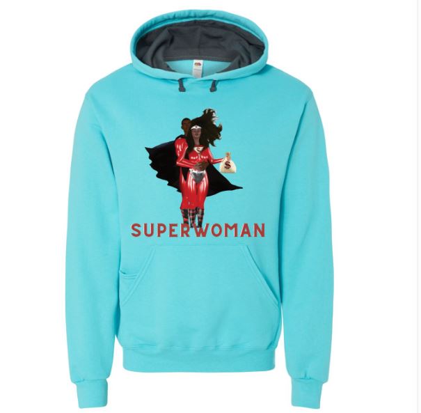 Every Superwoman needs a Superman. Check out the matching tshirt and back pack