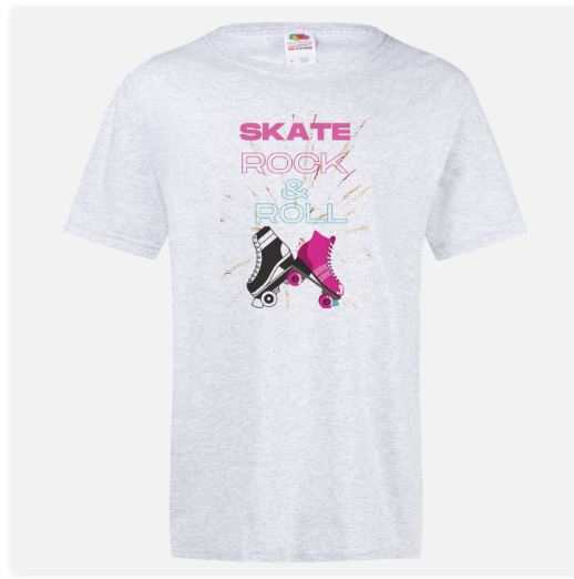 Skate Rock & Roll T-shirt is perfect to rock at Adult Skate Night. Check out the matching hoodie  and backpack. Download the MP3 for the new song Skate Rock & Roll by Patricia M. Goins ft/1WayZayee, releasing Feb 19th